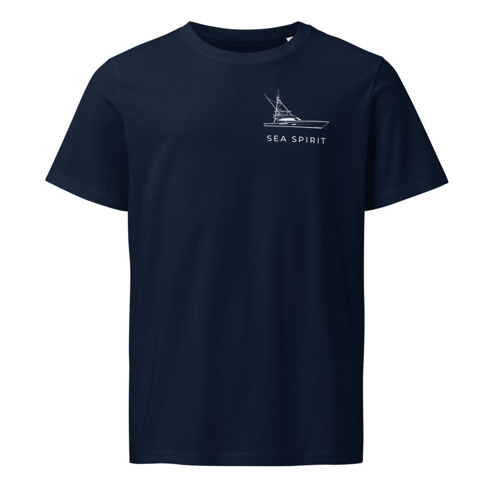 Viking 82 powerboat shirt in French Navy - front design