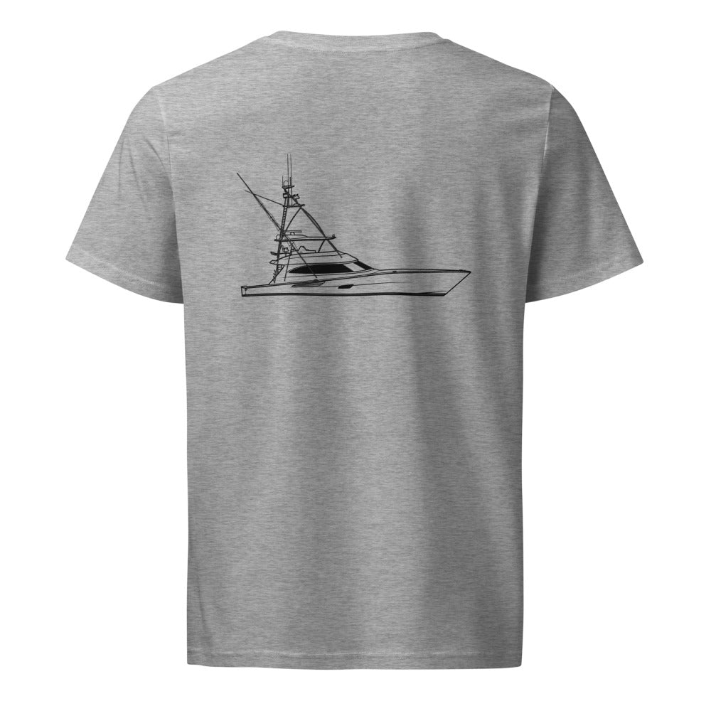 Viking 82 powerboat shirt in Heather Grey - back design