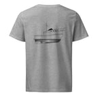 Mainship Pilot 30 powerboat shirt in Heather Grey - back design