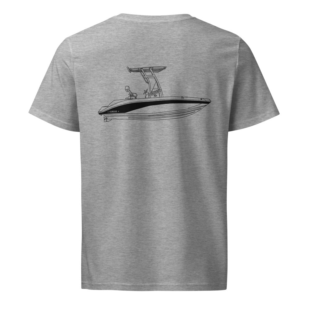 Yamaha 190FSH Sport powerboat shirt in Heather Grey - back design