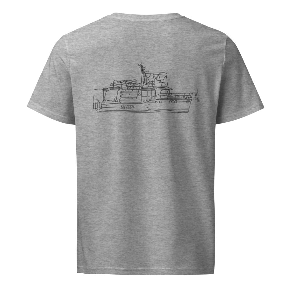 Ranger Tugs R-43 powerboat shirt in Heather Grey - back design