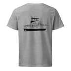 Ocean Alexander 40 Double Cabin powerboat shirt in Heather Grey - back design
