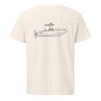 Custom powerboat technical drawing t-shirt - white back