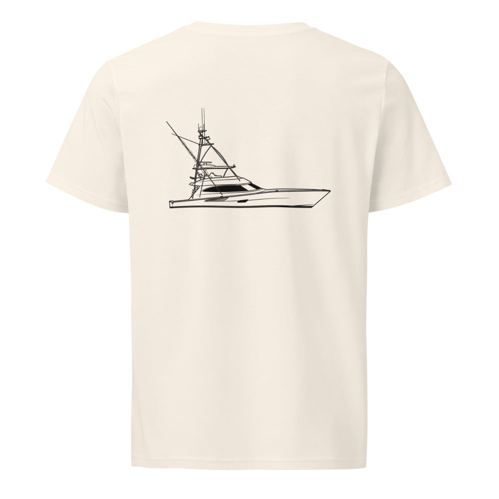 Viking 82 powerboat shirt in Natural - back design