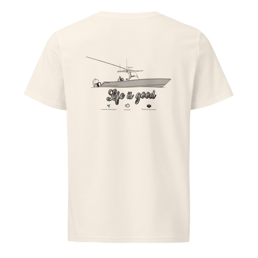 Regulator 23 powerboat shirt in Natural - back design