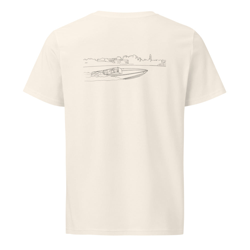 Donzi 22 Classic powerboat shirt in Natural - back design