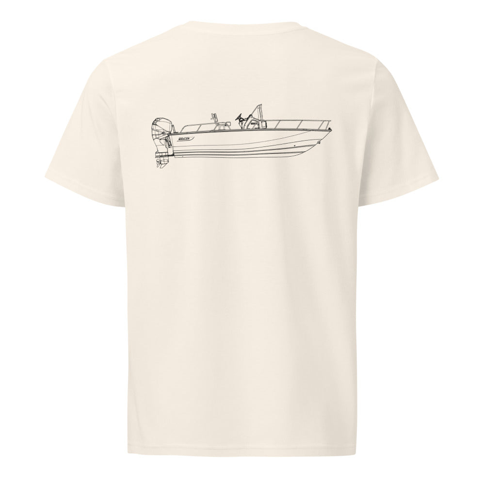 Boston Whaler 210 Montauk powerboat shirt in Natural - back design