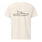 Axopar 37 powerboat shirt in Natural - back design
