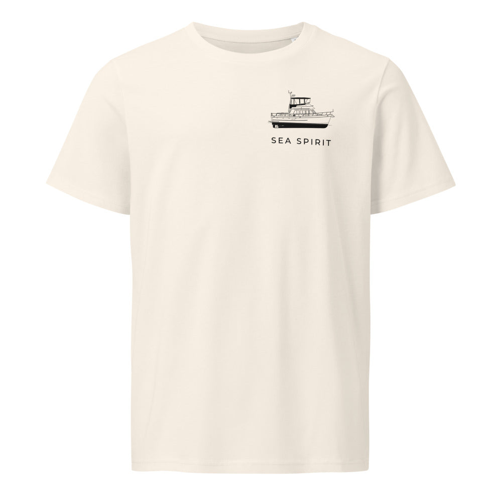 Ocean Alexander 40 Double Cabin powerboat shirt in Natural - front design