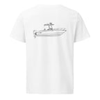 Custom powerboat technical drawing t-shirt - white back