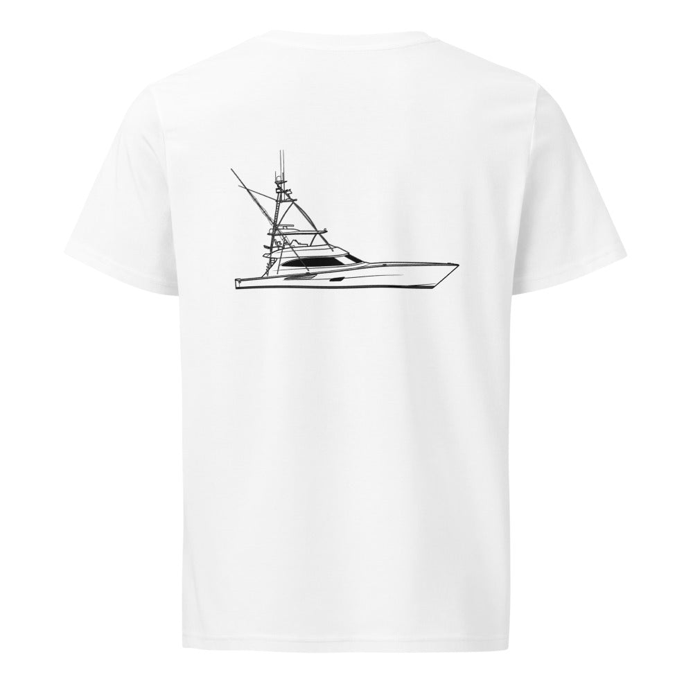 Viking 82 powerboat shirt in White - back design