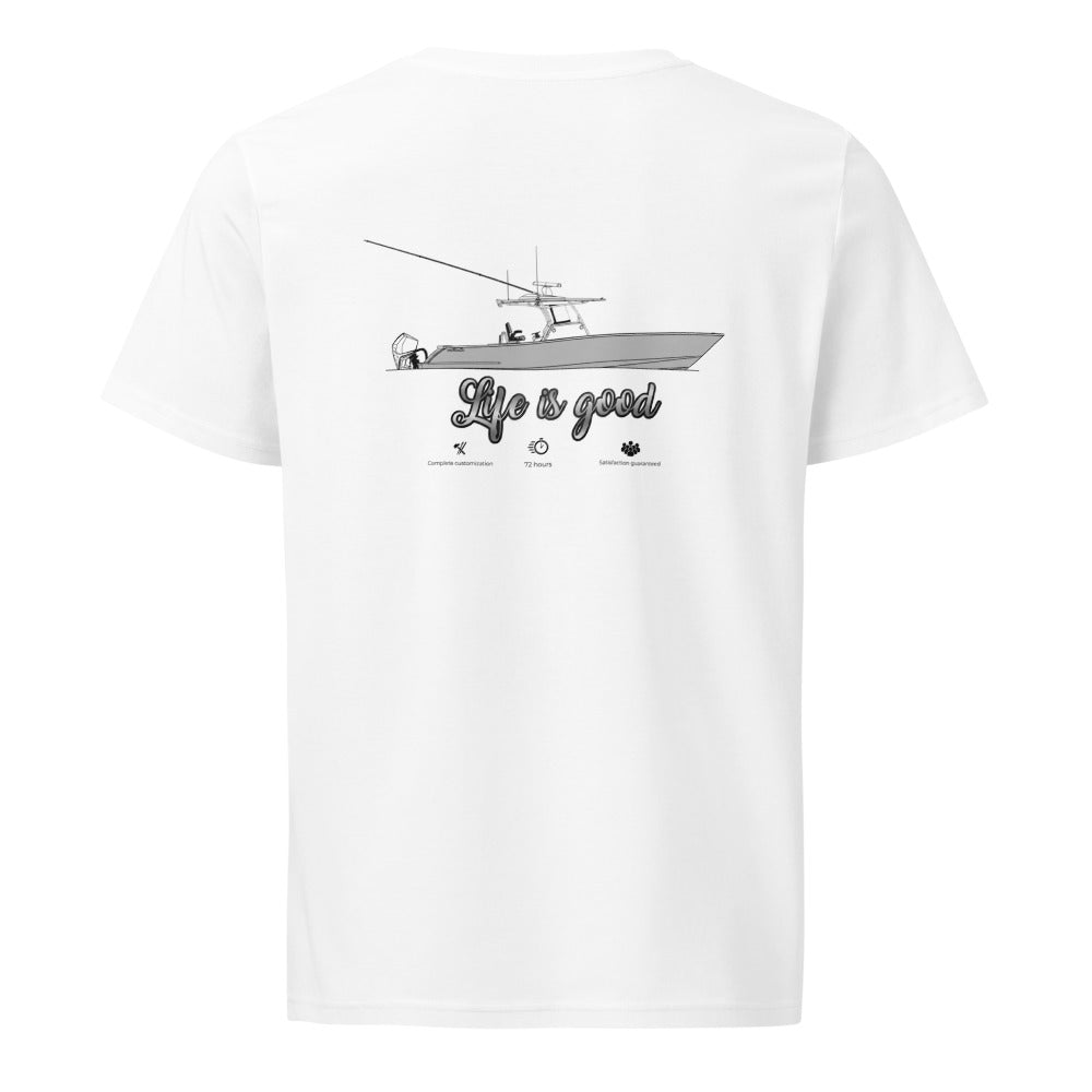Regulator 23 powerboat shirt in White - back design