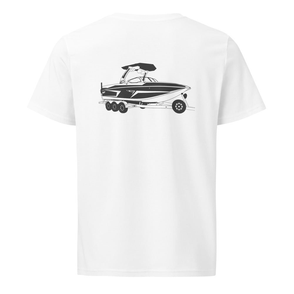 Tige RZX powerboat shirt in White - back design