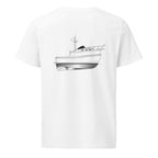 Mainship Pilot 30 powerboat shirt in White - back design