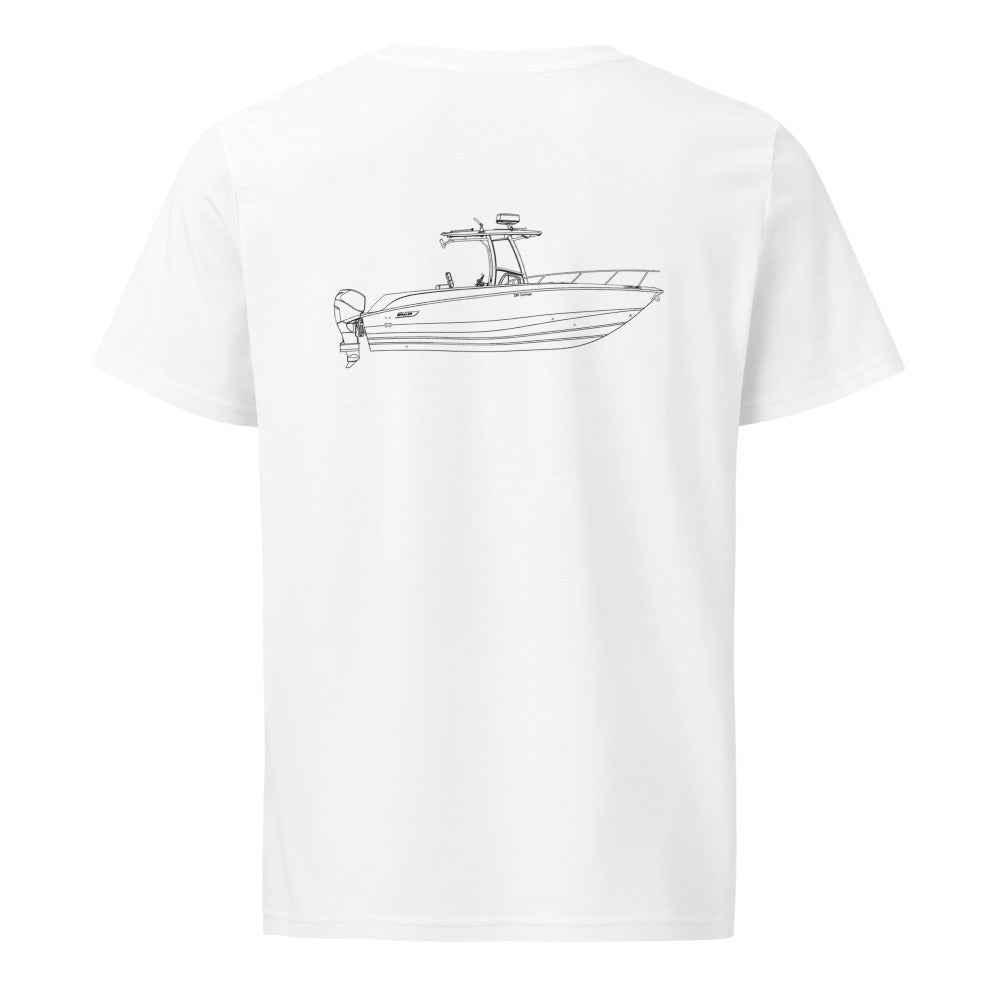 Boston Whaler 280 Outrage powerboat shirt in White - back design