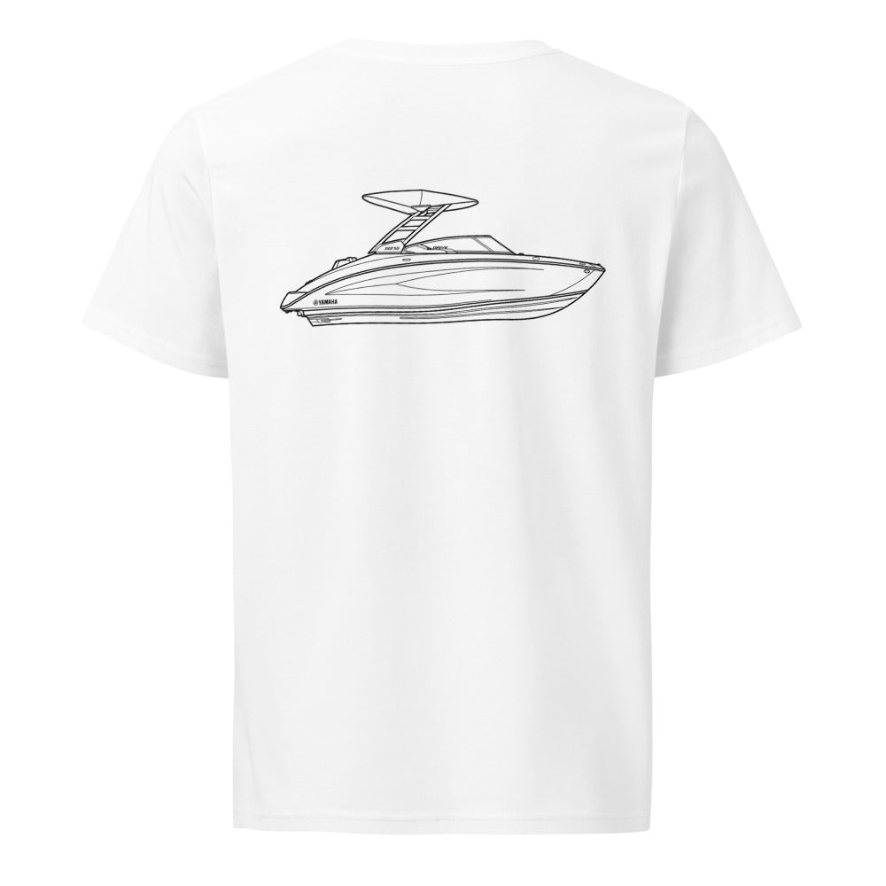 Yamaha 252SD powerboat shirt in White - back design
