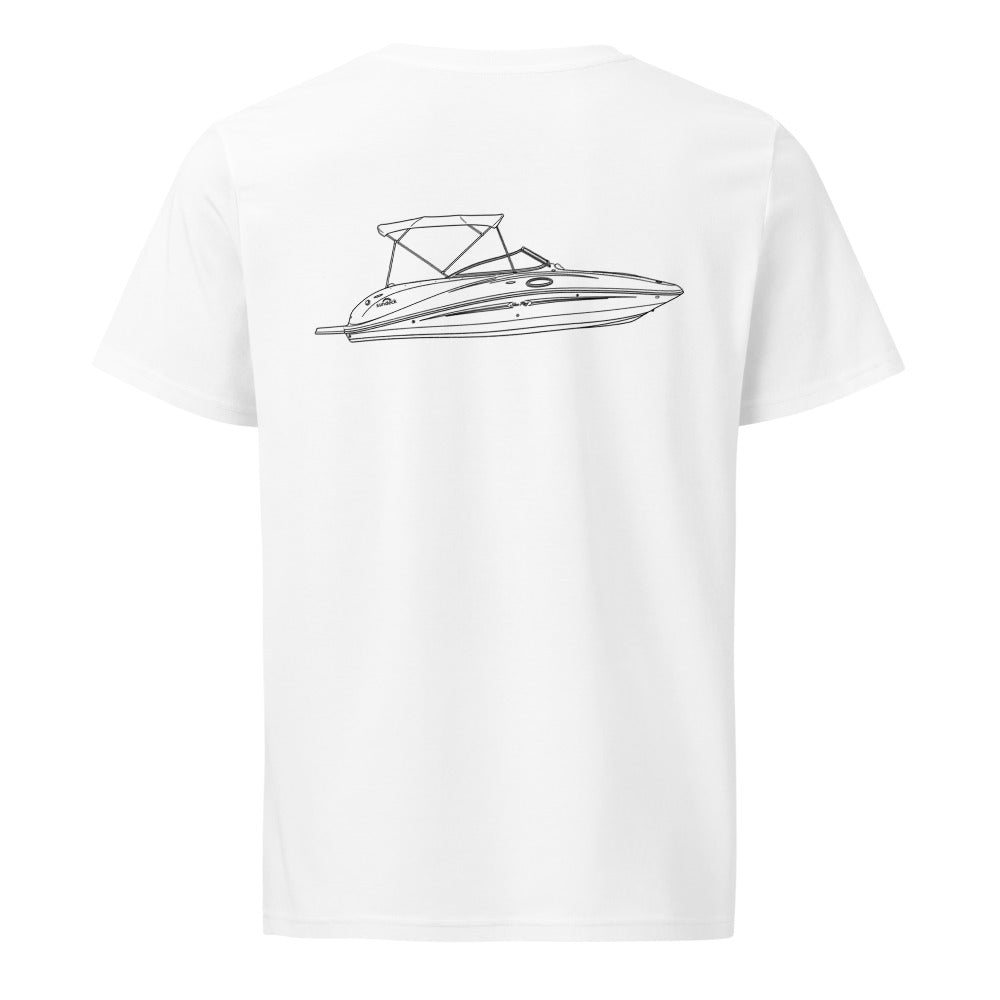 Sea Ray Sundeck 260 powerboat shirt in White - back design