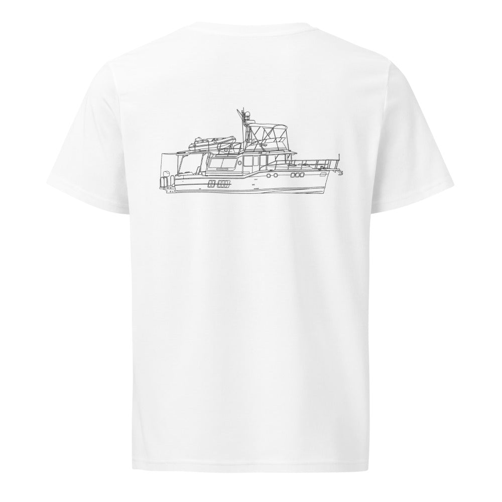Ranger Tugs R-43 powerboat shirt in White - back design