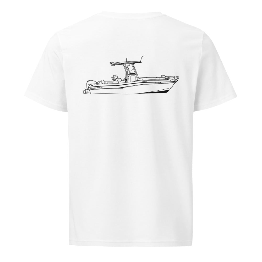 Grady-White 226 powerboat shirt in White - back design