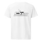 American Tug 365 powerboat shirt in White - back design