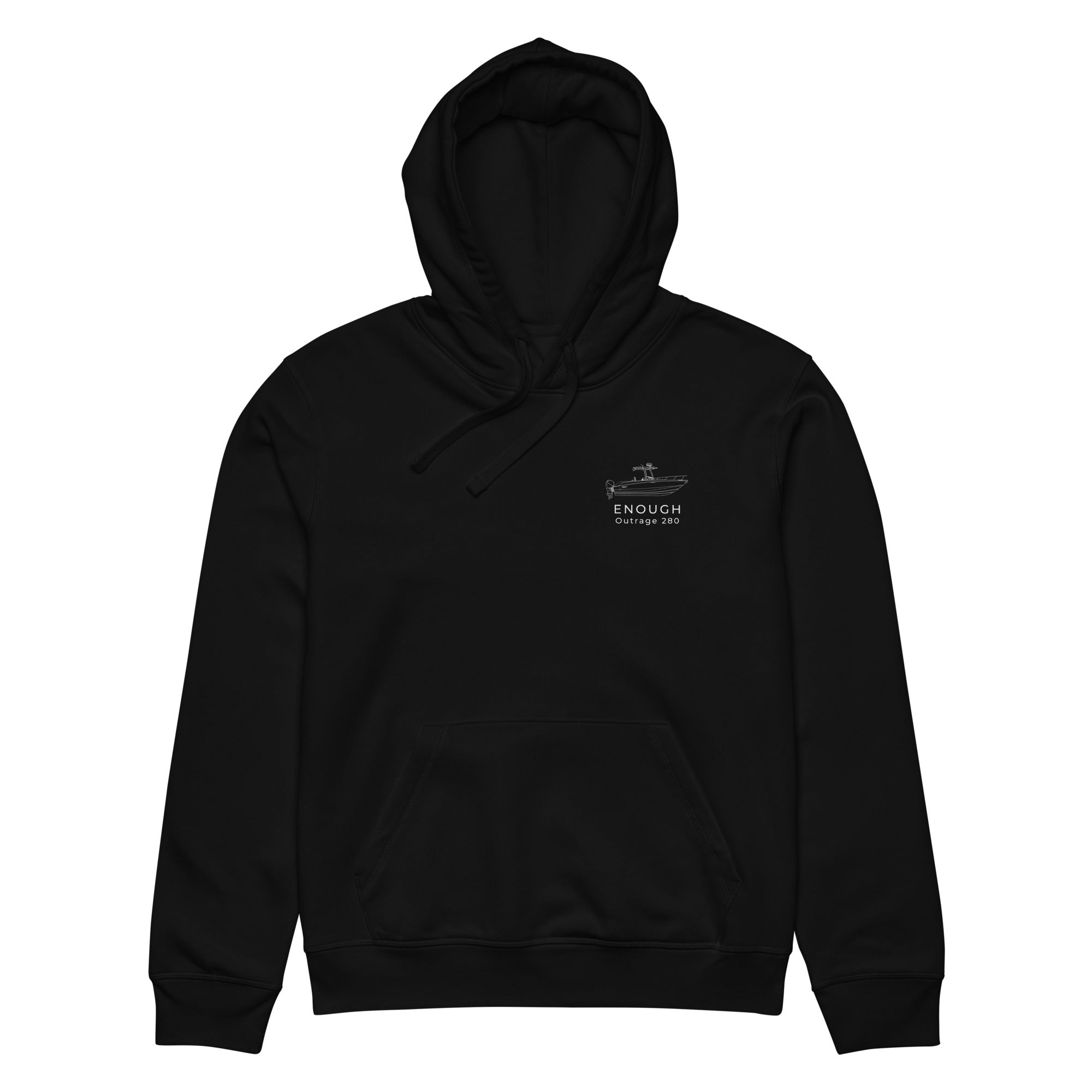 Port Hoodie | Custom Powerboat Hoody in Black - front