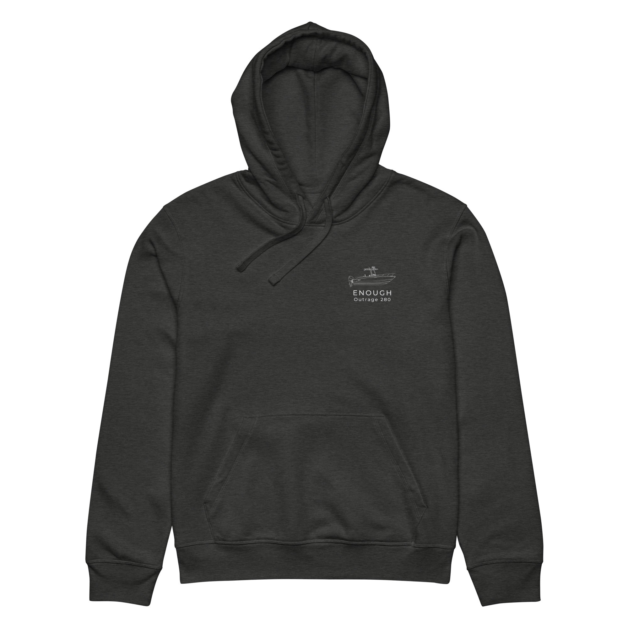 Custom powerboat technical drawing hoodie - heather front