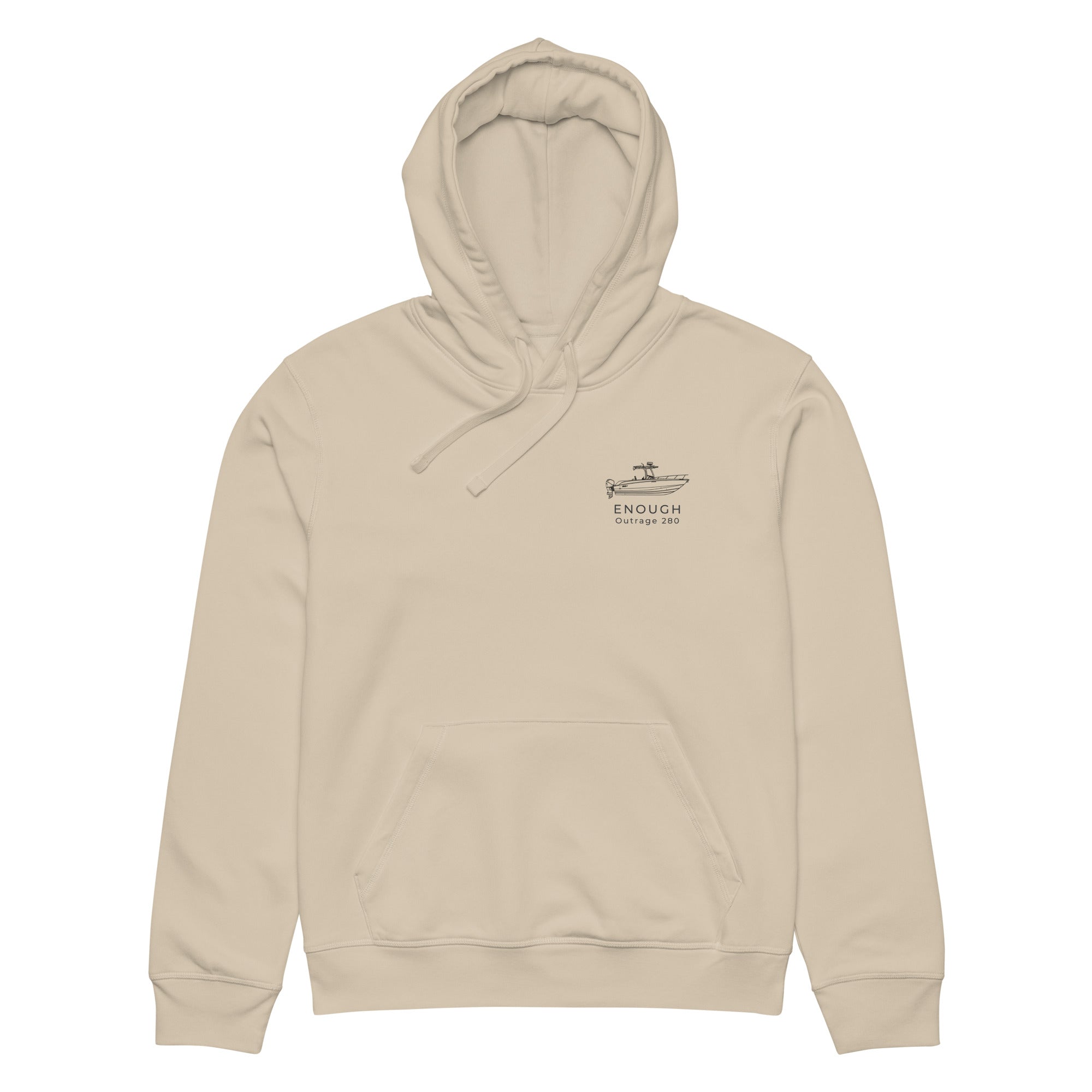 Custom powerboat technical drawing hoodie - front
