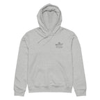 Custom powerboat technical drawing hoodie - heather front