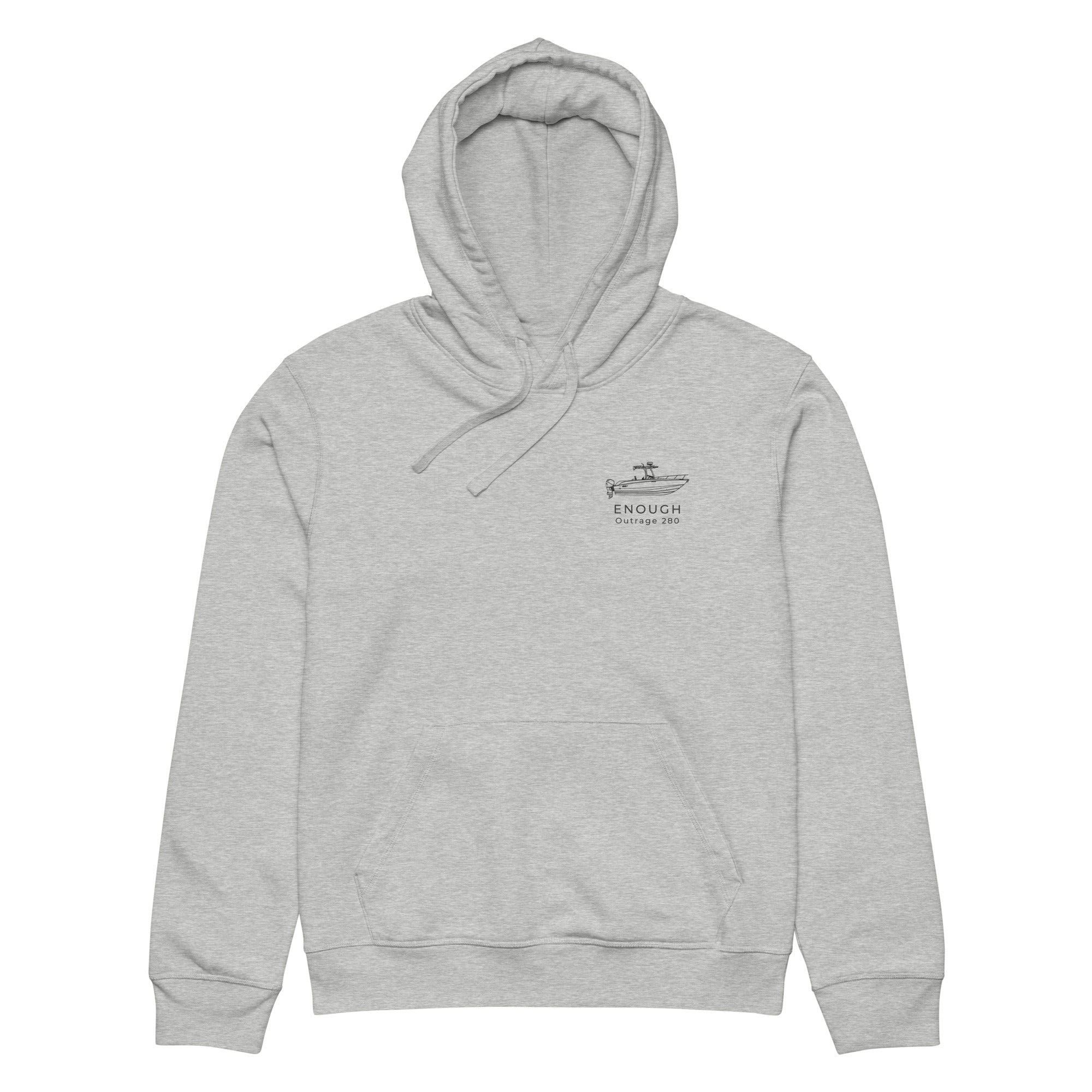 Custom powerboat technical drawing hoodie - heather front