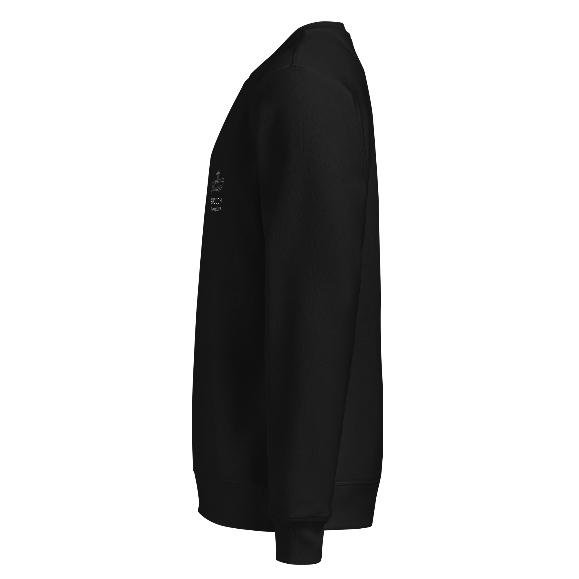 Custom powerboat blueprint sweatshirt - black left side